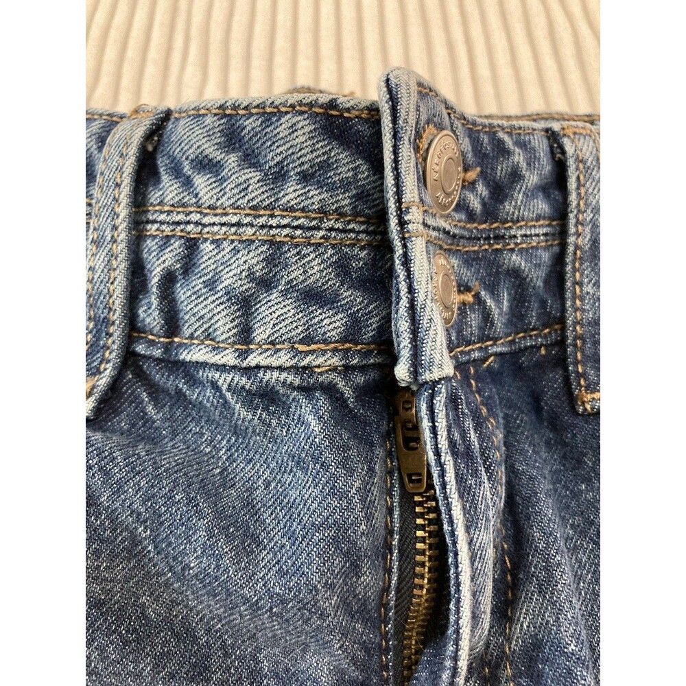 Aeropostale Womens 000R Baggy Wide Leg Cargo Jeans Blue Y2K Skater Grunge - Picture 4 of 13
